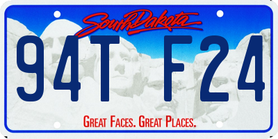 SD license plate 94TF24