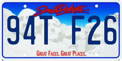 SD license plate 94TF26