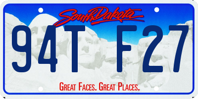 SD license plate 94TF27