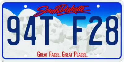 SD license plate 94TF28