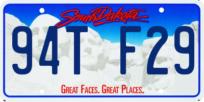 SD license plate 94TF29