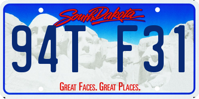 SD license plate 94TF31