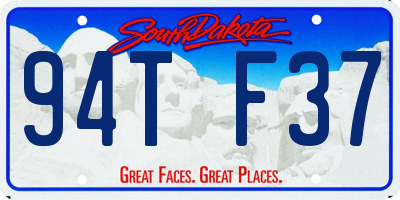 SD license plate 94TF37