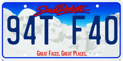 SD license plate 94TF40