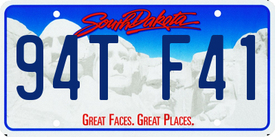 SD license plate 94TF41