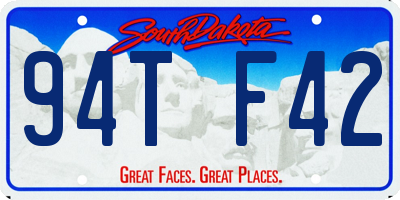 SD license plate 94TF42