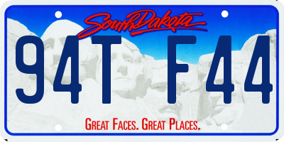 SD license plate 94TF44