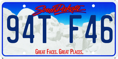 SD license plate 94TF46