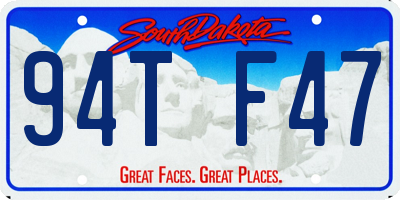 SD license plate 94TF47