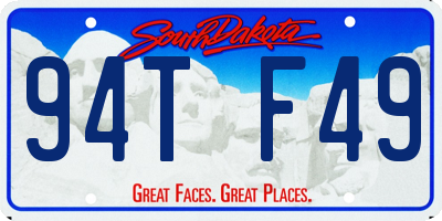 SD license plate 94TF49