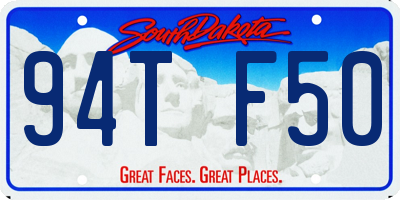 SD license plate 94TF50