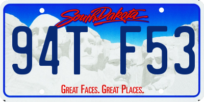 SD license plate 94TF53