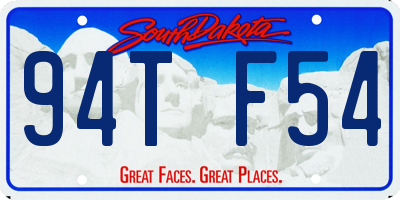 SD license plate 94TF54