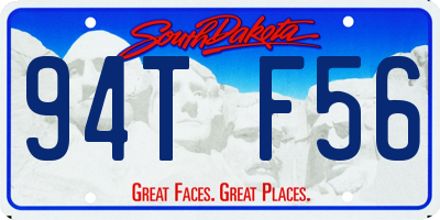 SD license plate 94TF56