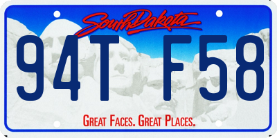 SD license plate 94TF58