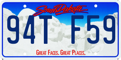 SD license plate 94TF59