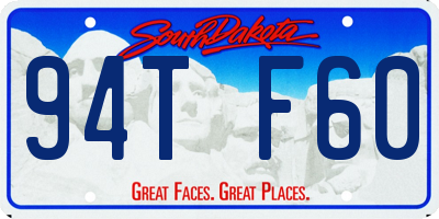 SD license plate 94TF60