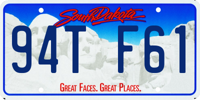 SD license plate 94TF61
