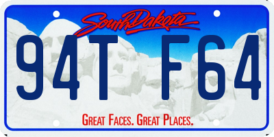 SD license plate 94TF64