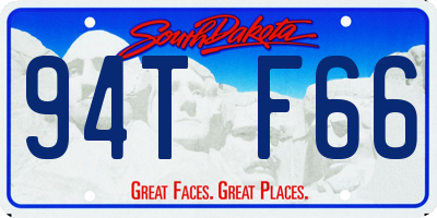SD license plate 94TF66