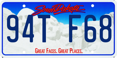 SD license plate 94TF68