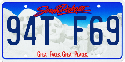 SD license plate 94TF69