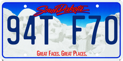 SD license plate 94TF70