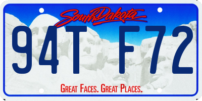 SD license plate 94TF72