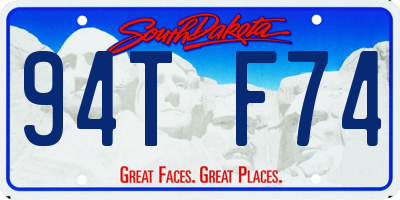 SD license plate 94TF74