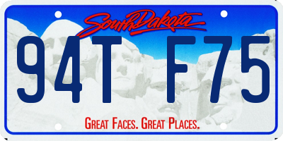 SD license plate 94TF75