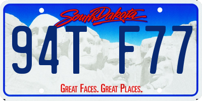 SD license plate 94TF77