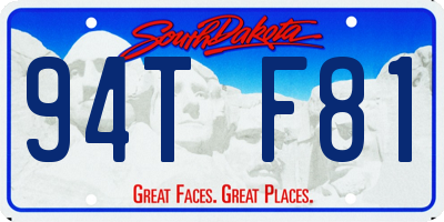 SD license plate 94TF81