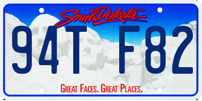 SD license plate 94TF82