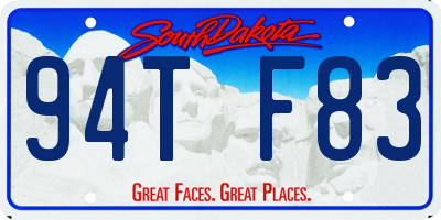 SD license plate 94TF83