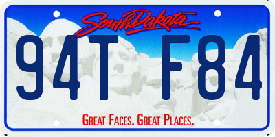 SD license plate 94TF84