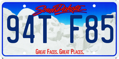 SD license plate 94TF85