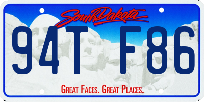 SD license plate 94TF86