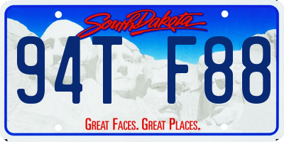 SD license plate 94TF88