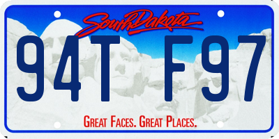 SD license plate 94TF97