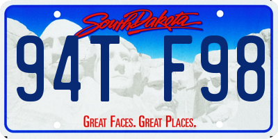 SD license plate 94TF98