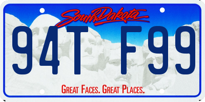 SD license plate 94TF99