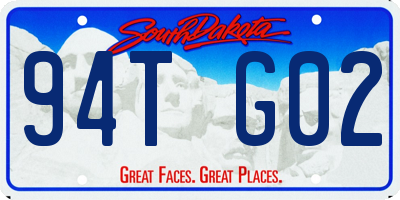 SD license plate 94TG02