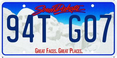SD license plate 94TG07
