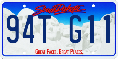 SD license plate 94TG11