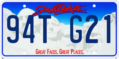 SD license plate 94TG21