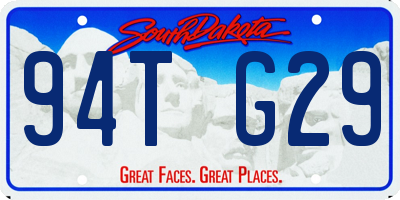 SD license plate 94TG29
