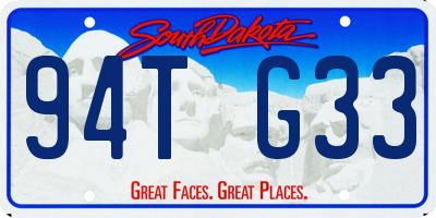 SD license plate 94TG33