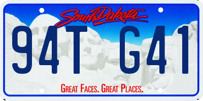 SD license plate 94TG41