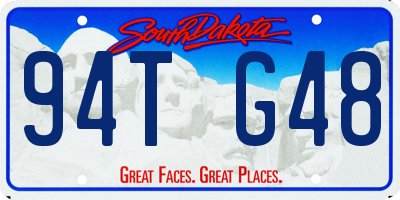 SD license plate 94TG48