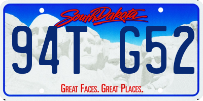 SD license plate 94TG52